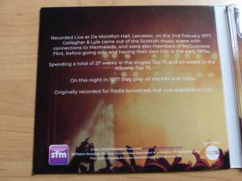 CD Gallagher & Lyle: Live At De Montfort Hall Leicester 1977