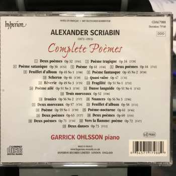 CD Garrick Ohlsson: Scriabin Complete Poèmes