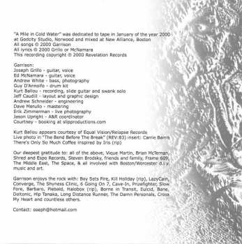 CD Garrison: A Mile In Cold Water