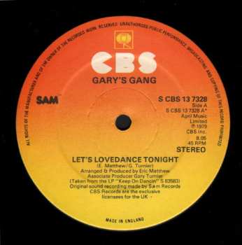 LP Gary's Gang: Let's Lovedance Tonight
