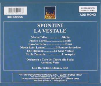 2CD Maria Callas: La Vestale (Live Recording Milano, 1954)