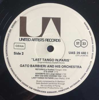LP Gato Barbieri: Last Tango In Paris