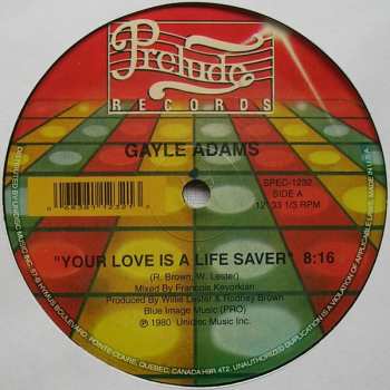 LP Gayle Adams: Your Love Is A Life Saver / Stretchin' Out / Love Fever