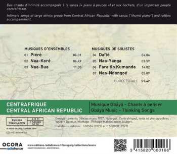 CD Gbáyá: Centrafrique: Musique Gbáyá - Chants À Penser