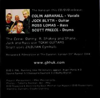 CD/DVD G.B.H.: City Baby Attacked By Rats