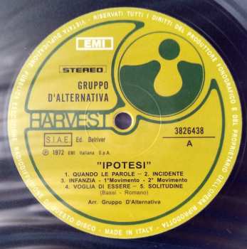 LP Gruppo D'Alternativa: Ipotesi LTD | NUM