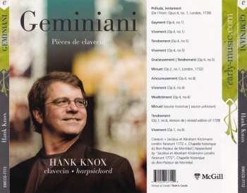 CD Francesco Geminiani: Pièces De Clavecin
