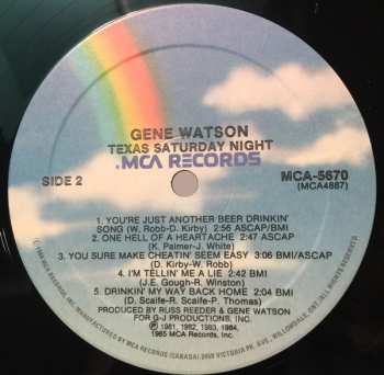 LP Gene Watson: Texas Saturday Night