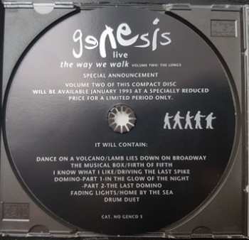 CD Genesis: Live / The Way We Walk (Volume One: The Shorts)