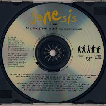 CD Genesis: Live / The Way We Walk (Volume One: The Shorts)