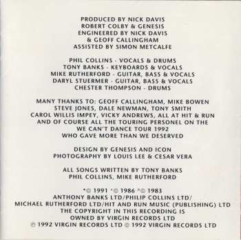 CD Genesis: Live / The Way We Walk (Volume One: The Shorts)