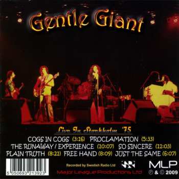 CD Gentle Giant: Live In Stockholm '75 DLX