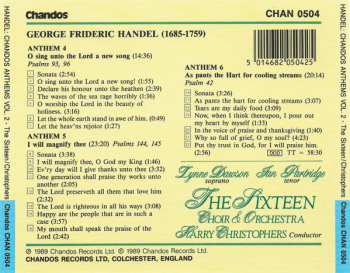 CD Georg Friedrich Händel: Chandos Anthems Volume 2 - Nos. 4, 5 & 6