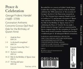 CD Georg Friedrich Händel: Coronation Anthems / Concerto Grosso Op. 3 No 2 / Ode For The Birthday Of Queen Anne