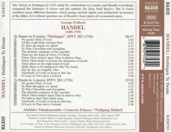 CD Georg Friedrich Händel: Dettingen. Te Deum In A Major