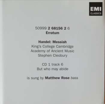 2CD Georg Friedrich Händel: Messiah
