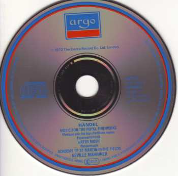 CD Georg Friedrich Händel: Music For The Royal Fireworks = Musique Pour Les Feux D'artifices Royaux = Feuerwerksmusik / Water Music = Wassermusik
