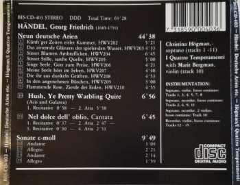 CD Georg Friedrich Händel: Neun Deutsche Arien = Nine German Arias