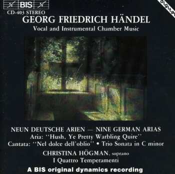 CD Georg Friedrich Händel: Neun Deutsche Arien = Nine German Arias