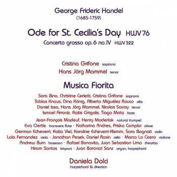 CD Georg Friedrich Händel: Ode For St. Cecilia's Day