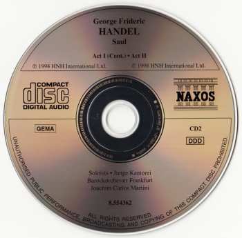 3CD/Doos Georg Friedrich Händel: Saul