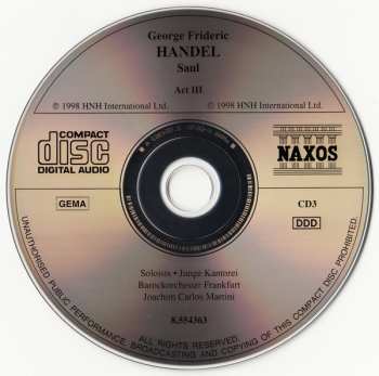3CD/Doos Georg Friedrich Händel: Saul