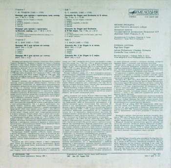 LP Johann Sebastian Bach: Six Concertos For Organ And Orchestra, Op. 7 (3) / Concertos For Organ Nos 2, 4