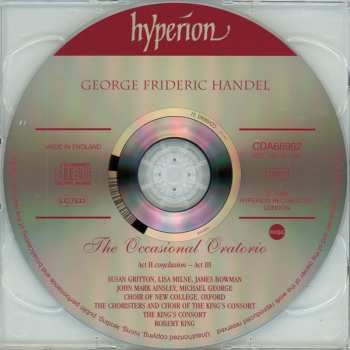 2CD Georg Friedrich Händel: The Occasional Oratorio