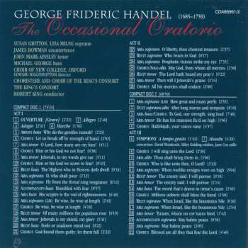 2CD Georg Friedrich Händel: The Occasional Oratorio