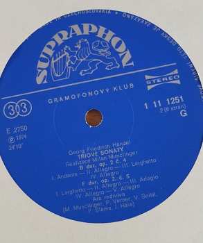 3LP/Doos Georg Friedrich Händel: Triové Sonáty (3xLP + BOX + INSERT)