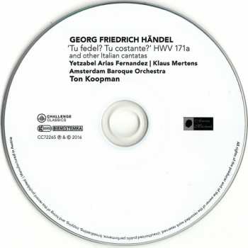 SACD Georg Friedrich Händel: 'Tu Fedel? Tu Costante?' HWV 171a And Other Italian Cantatas