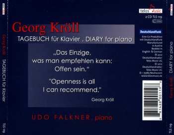 CD Georg Kröll: Tagebuch Für Klavier . Diary For Piano