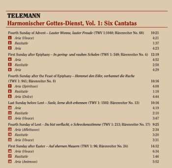CD Georg Philipp Telemann: Harmonischer Gottes-Dienst, Vol 1: The Cantatas For High Voice, Recorder And Basso Continuo I
