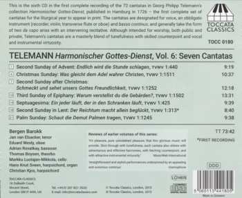 CD Georg Philipp Telemann: Harmonischer Gottes-Dienst, Volume Six: The Cantatas For High Voice, Oboe And Basso Continuo I