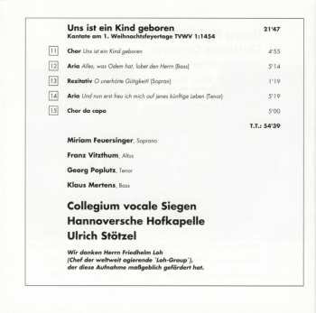 CD Georg Philipp Telemann: Christmas Cantatas II