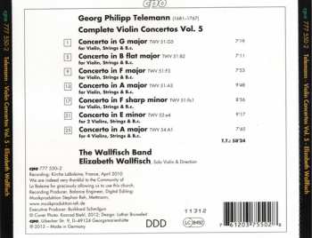 CD Georg Philipp Telemann: Complete Violin Concertos Vol. 5