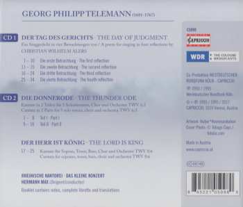 2CD Georg Philipp Telemann: Der Tag Des Gerichts (The Day of Judgment) - Die Donnerode (The Thunder Ode) - Der Herr Ist König (The Lord Is King)