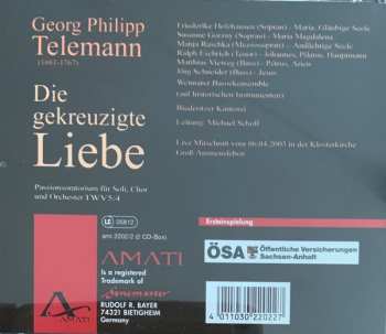 2CD Georg Philipp Telemann: Die Gekreuzigte Liebe TWV 5:4