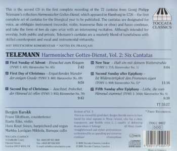 CD Georg Philipp Telemann: Harmonischer Gottes-Dienst, Vol. 2: The Cantatas For Middle Voice, Violin And Basso Continuo I