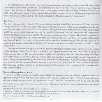 CD Georg Philipp Telemann: Harmonischer Gottes-Dienst, Volume 4: The Cantatas For Middle Voice, Transverse Flute And Basso Continuo I