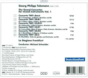 CD Georg Philipp Telemann: The Grand Concertos For Mixed Instruments Vol. 1