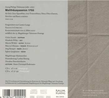 2CD Georg Philipp Telemann: Matthäuspassion 1750