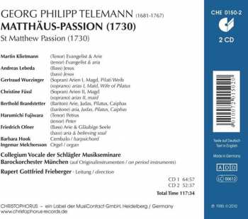 2CD Georg Philipp Telemann: Matthäus-Passion (1730)
