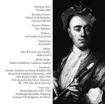 CD Georg Philipp Telemann: The Seven Sonatas For Recorder & Continuo