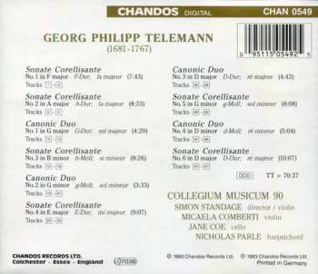 CD Georg Philipp Telemann: Sonates Corellisantes / Canonic Duos