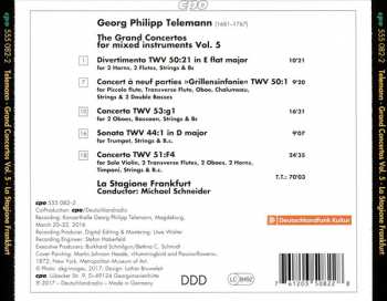 CD Georg Philipp Telemann: The Grand Concertos For Mixed Instruments Vol. 5
