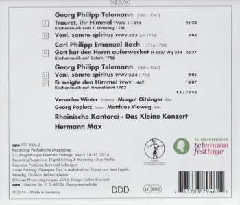 CD Carl Philipp Emanuel Bach: Venite Sancte Spiritus (Festive Cantatas)