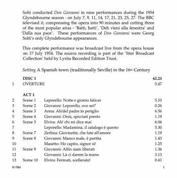 3CD Georg Solti: Don Giovanni, Glyndebourne, 1954