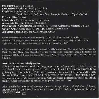 CD George Crumb: Quest; Federico's Little Songs For Children; Night Music I