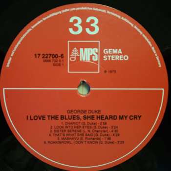 LP George Duke: I Love The Blues, She Heard My Cry